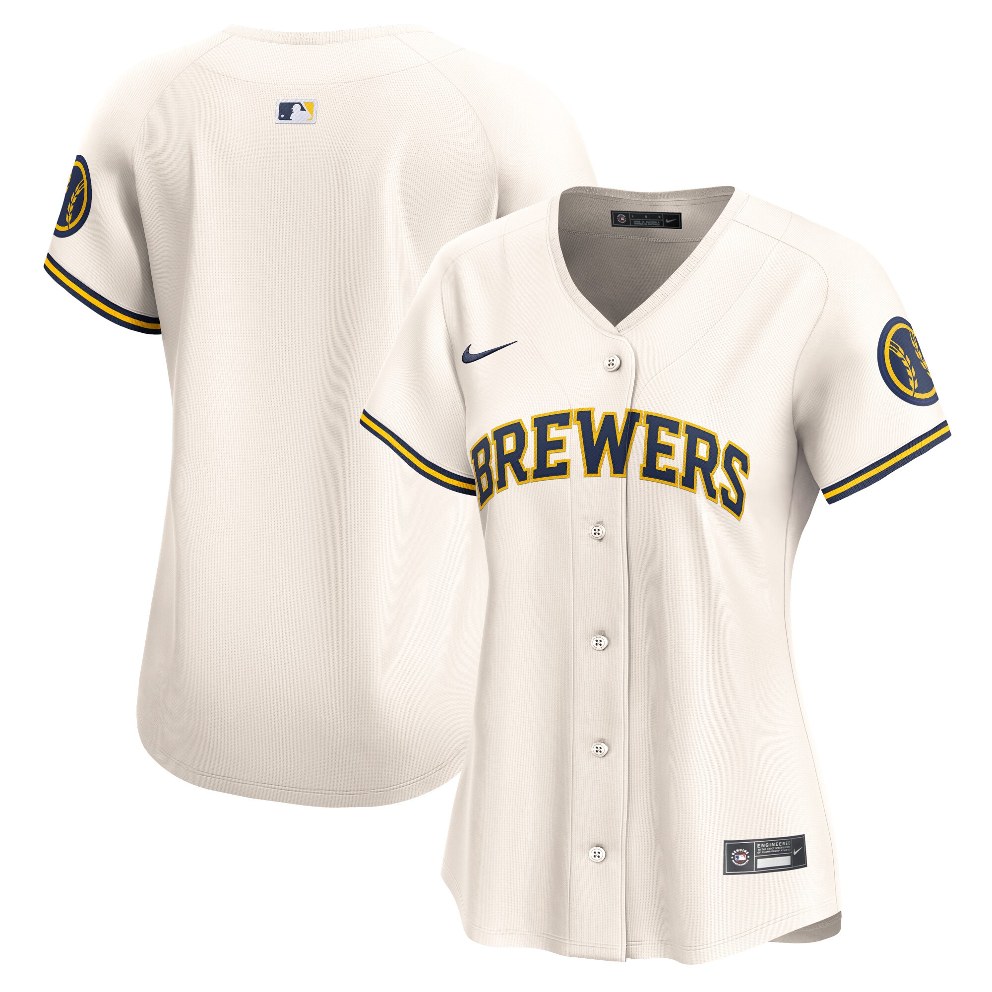 Milwaukee Brewers Women's Home Limited Jersey - Cream