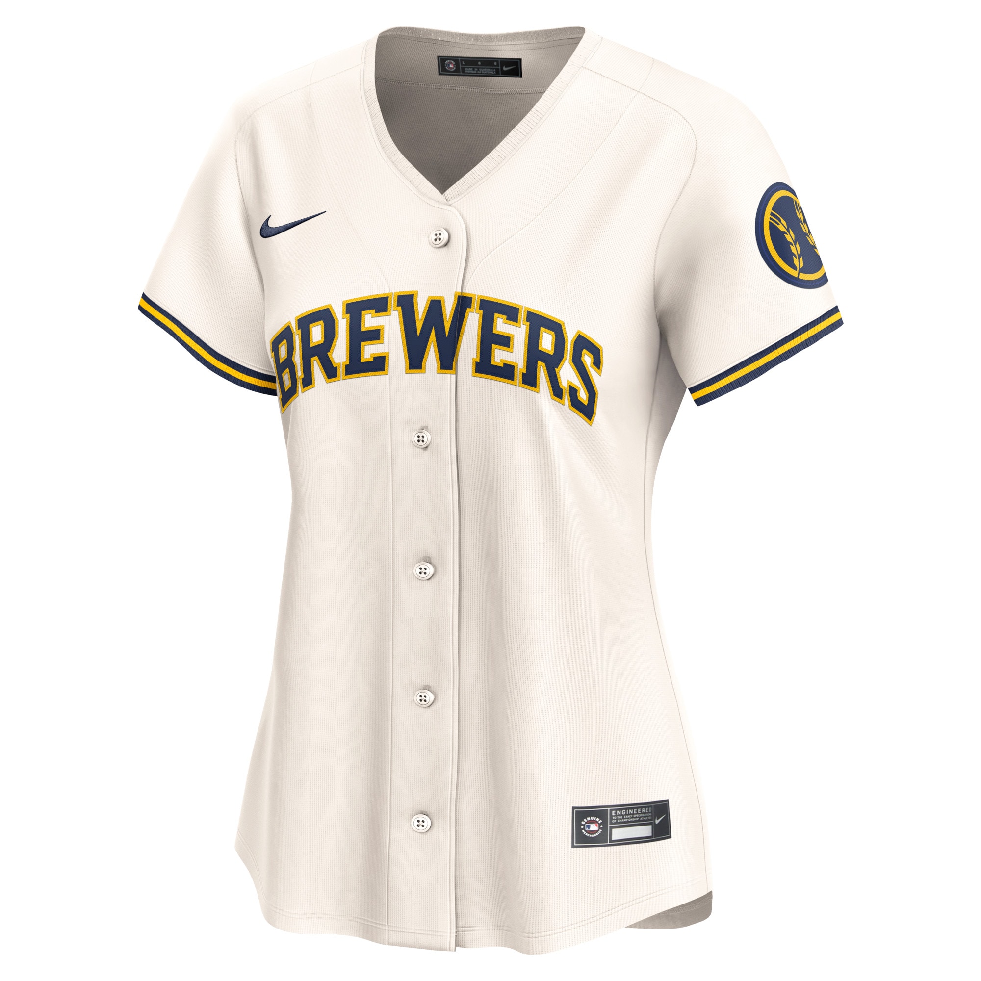 Alternative view of Milwaukee Brewers Women's Home Limited Jersey - Cream