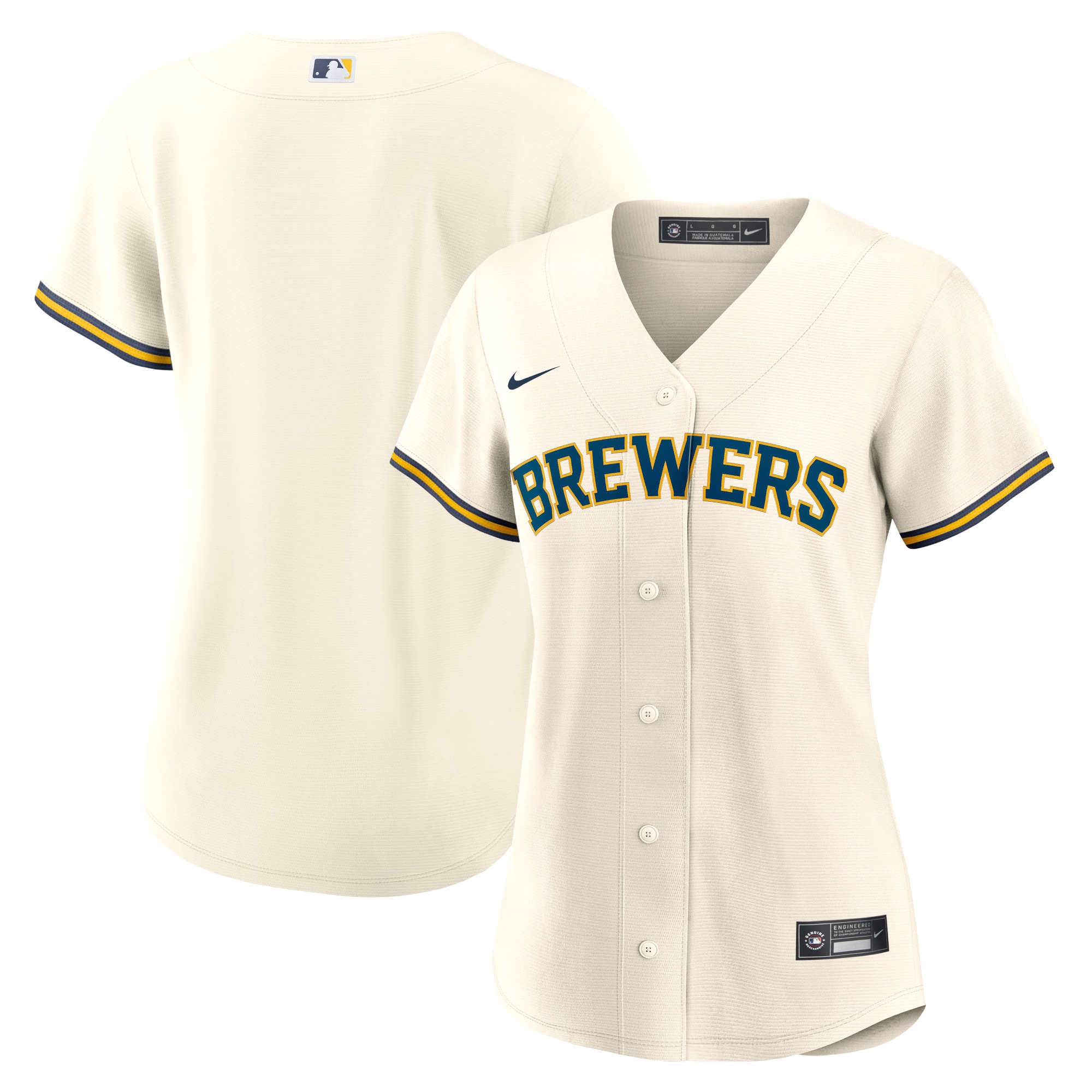 Milwaukee Brewers Women's Home Replica Team Jersey - Cream