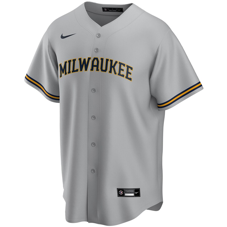 Alternative view of Milwaukee Brewers Youth Home 2020 Replica Team Jersey - White