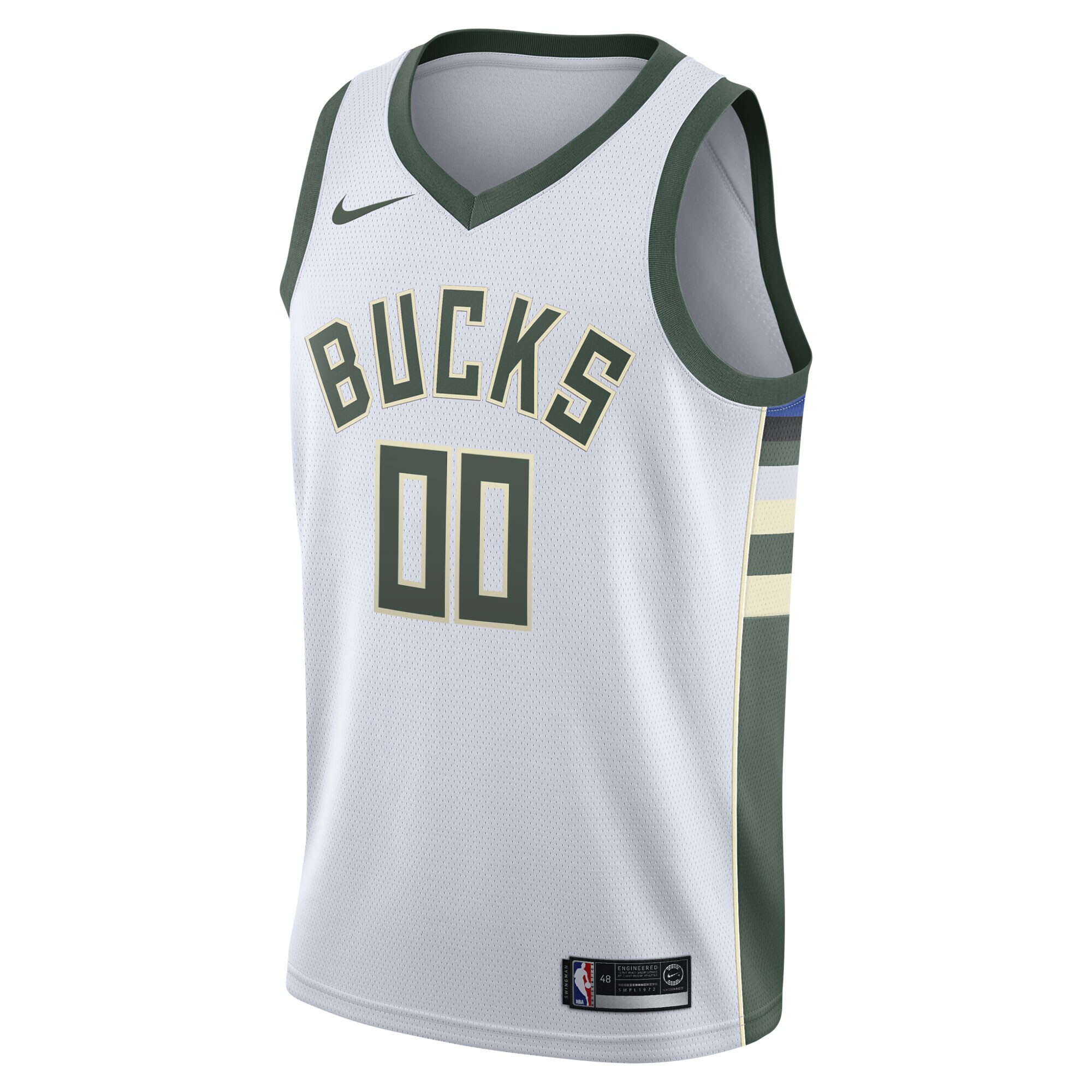 Alternative view of Milwaukee Bucks 2020/21 Swingman Custom Jersey - Association Edition - White