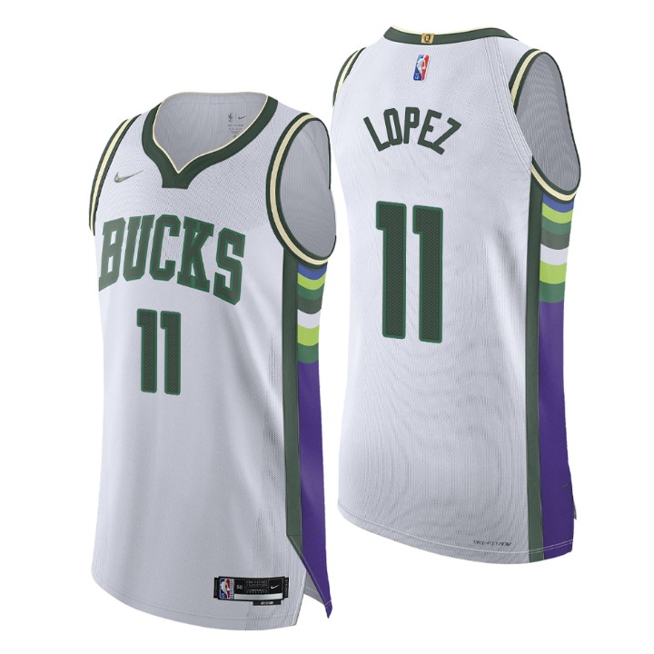 Milwaukee Bucks 2021-22 Nba 75th Brook Lopez Authentic Jersey City