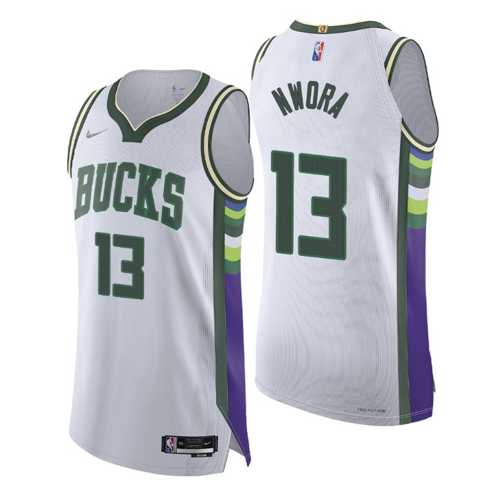 Milwaukee Bucks 2021-22 Nba 75th Jordan Nwora Authentic Jersey City