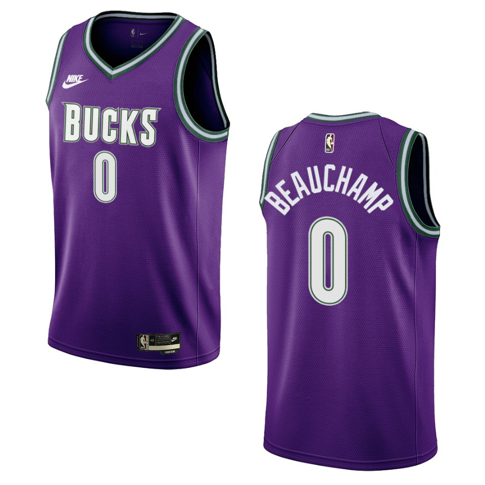 Milwaukee Bucks 2022-23 Classic Edition Marjon Beauchamp Purple Jersey Swingman