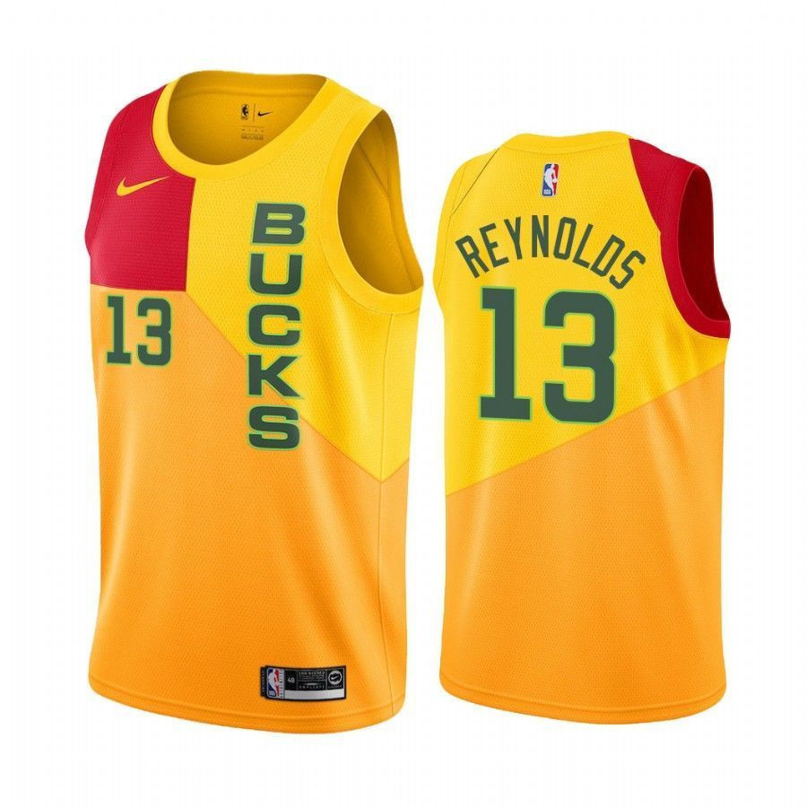 Milwaukee Bucks Cameron Reynolds 13 City Men's Jersey - JS585 