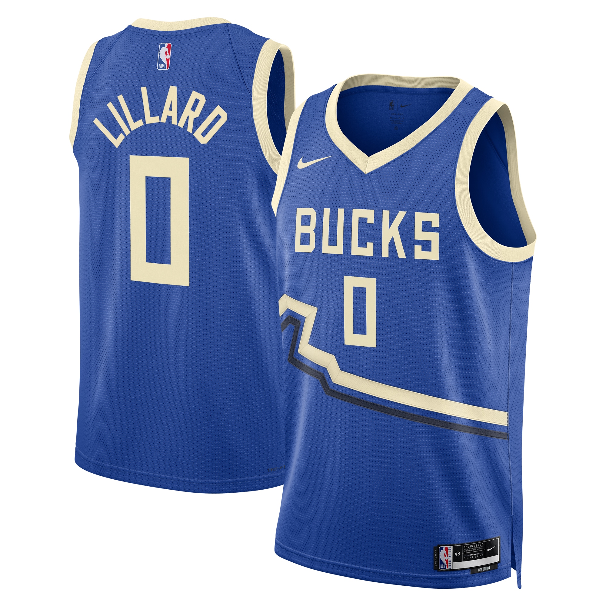 Milwaukee Bucks City Edition Swingman Jersey 2024 - Royal - Damian Lillard - Unisex - JS126 