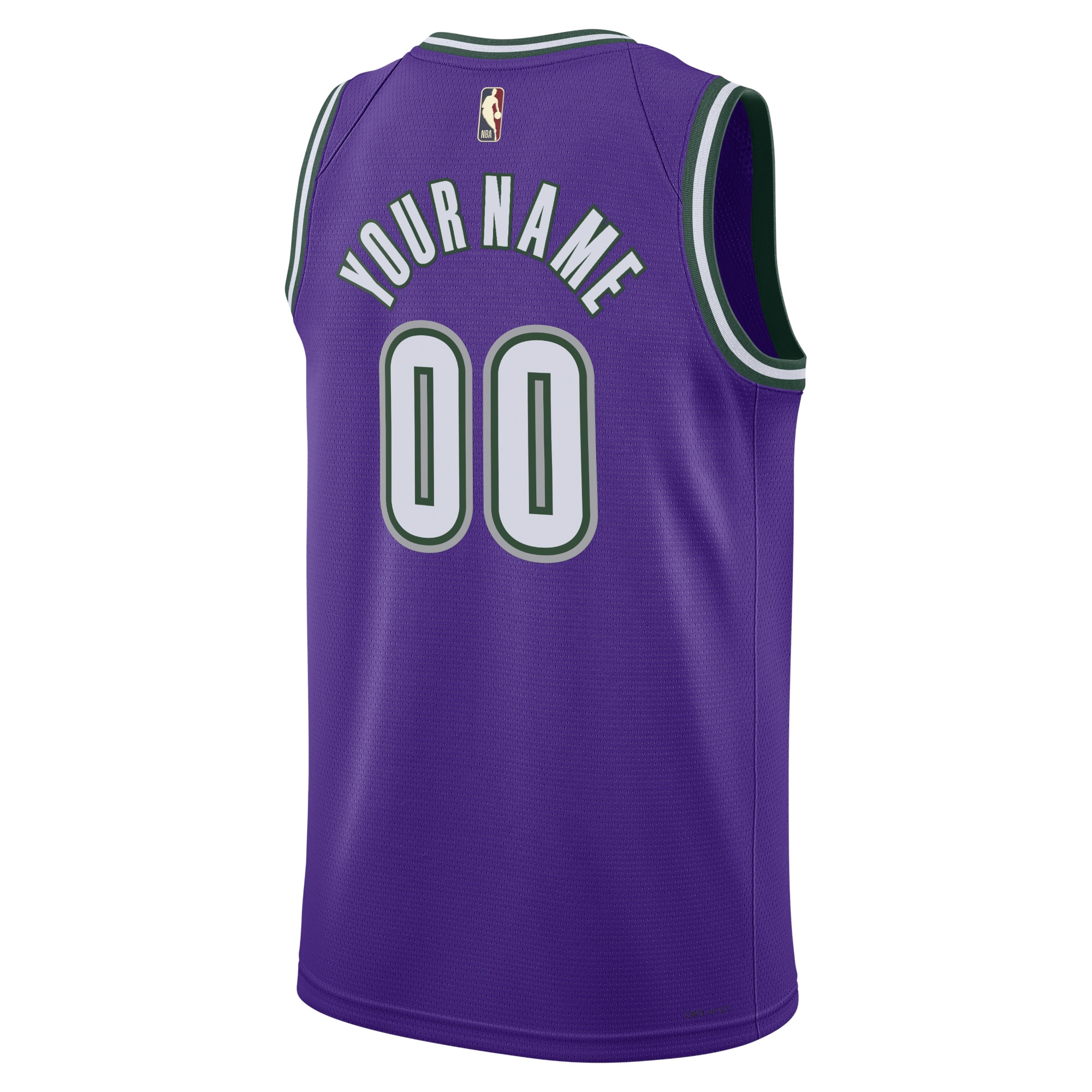 Alternative view of Milwaukee Bucks Classic Edition Swingman Jersey 22 - Field Purple/White - Custom - Mens - JS149 