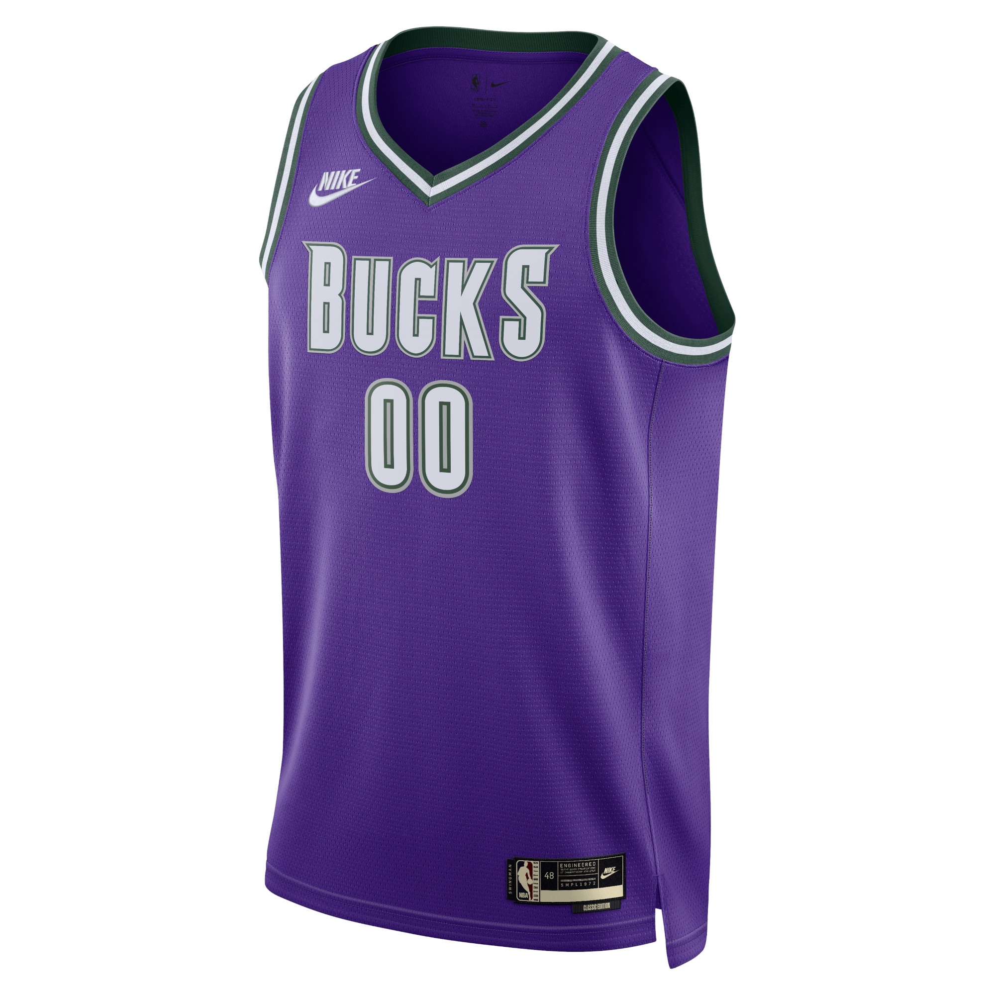 Milwaukee Bucks Classic Edition Swingman Jersey 22 - Field Purple/White - Custom - Mens - JS149 