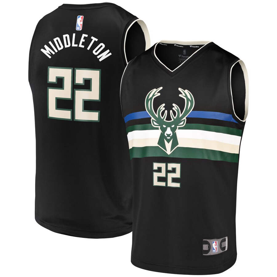Milwaukee Bucks Fanatics Authentic Fast Break Team Replica Jersey Statement Edition - Black