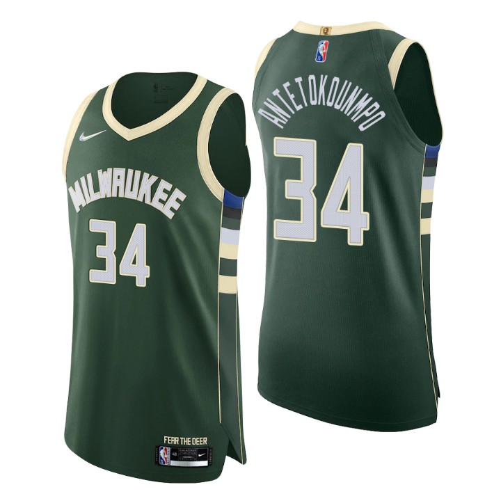 Milwaukee Bucks Giannis Antetokounmpo 75th Anniversary Authentic Jersey Icon