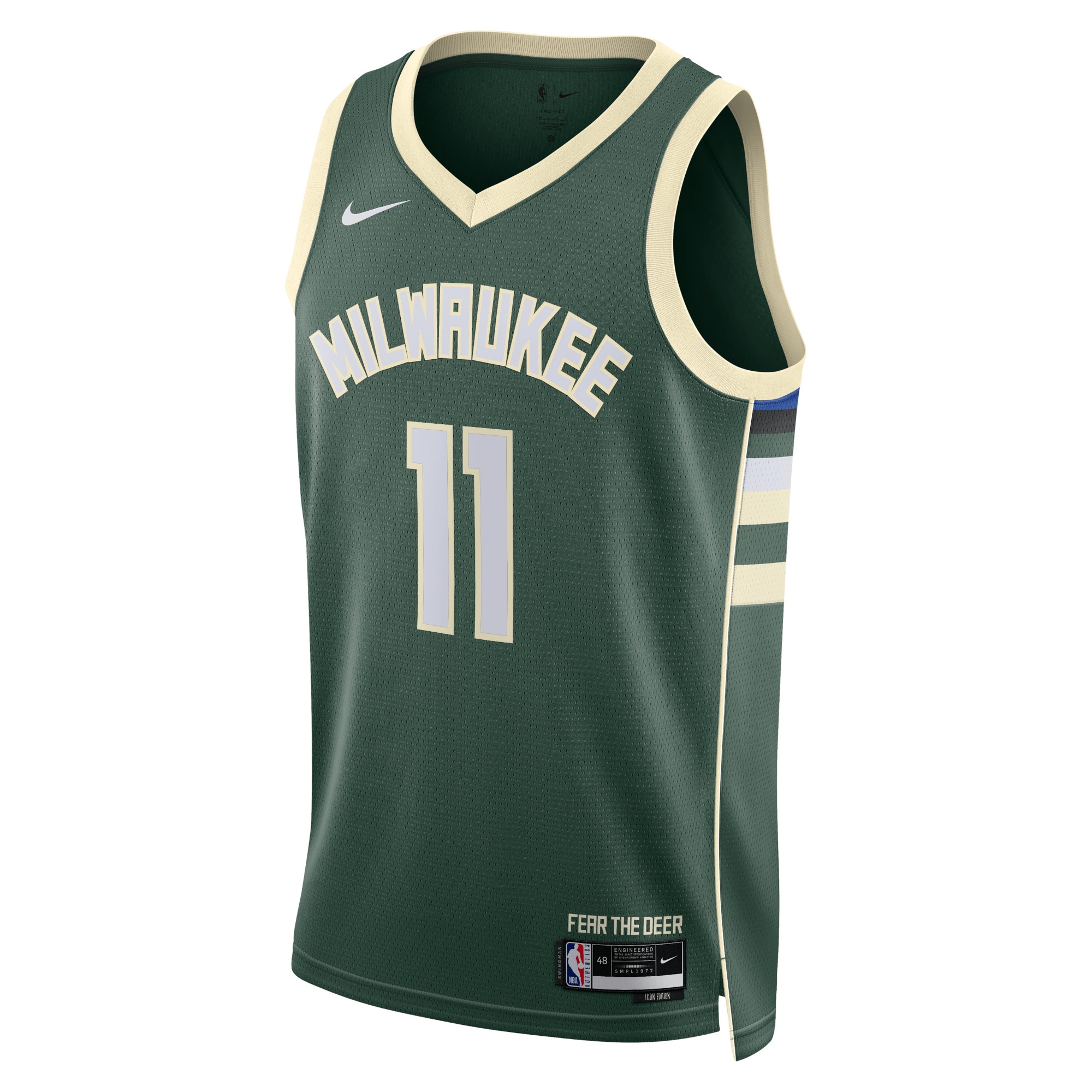 Milwaukee Bucks Icon Edition Swingman Jersey - Hunter Green - Brook Lopez - Unisex - JS422 