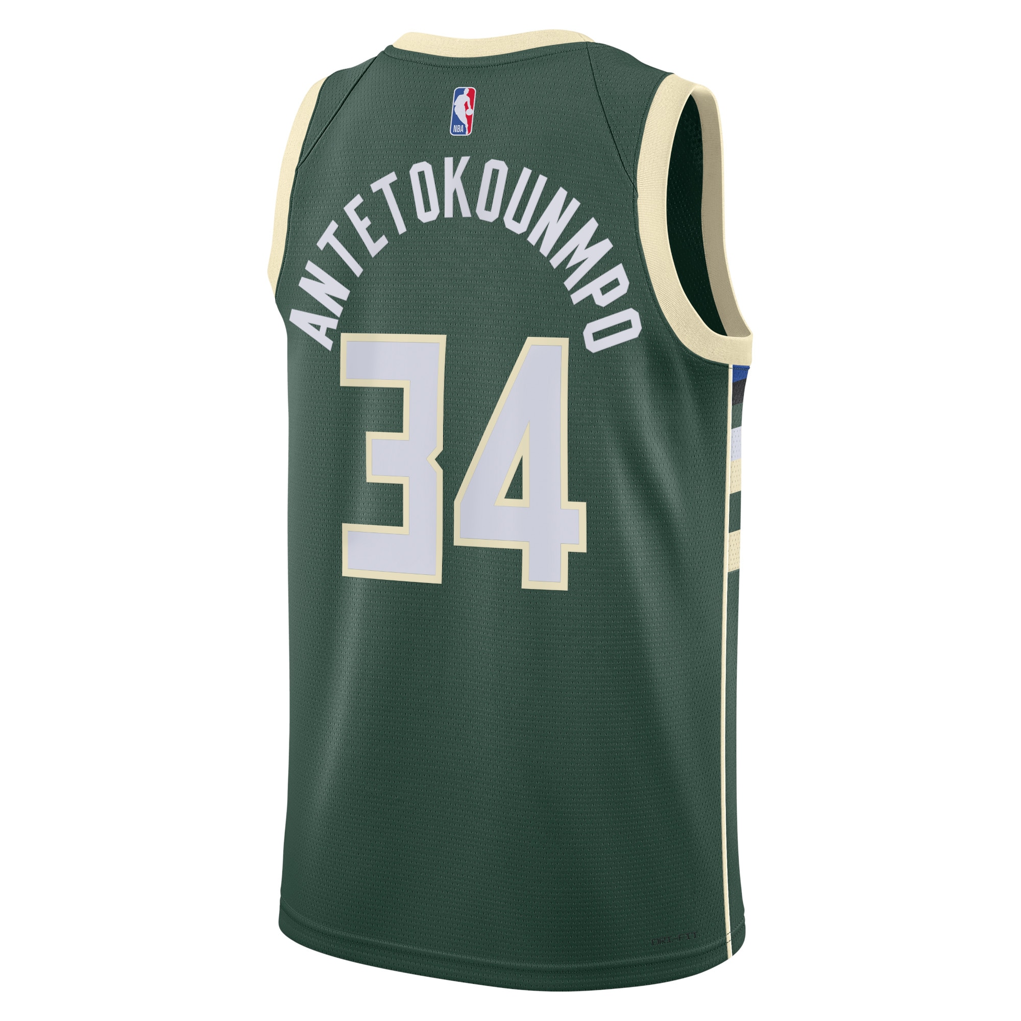 Alternative view of Milwaukee Bucks Icon Edition Swingman Jersey - Hunter Green - Giannis Antetokounmpo - Unisex - JS236 