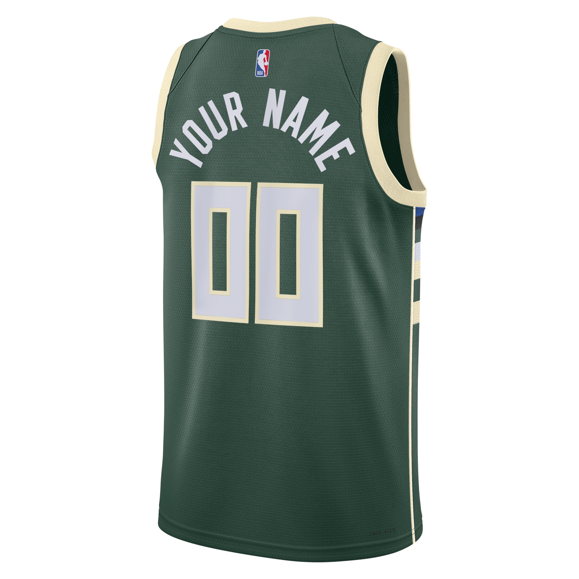 Alternative view of Milwaukee Bucks Icon Swingman Jersey - Custom - Unisex - JS957 
