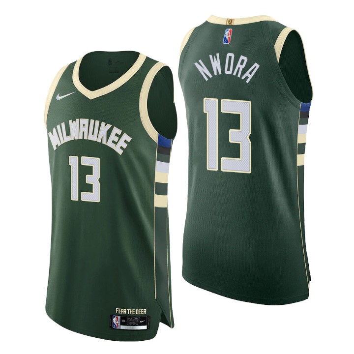 Milwaukee Bucks Jordan Nwora 75th Anniversary Authentic Jersey Icon