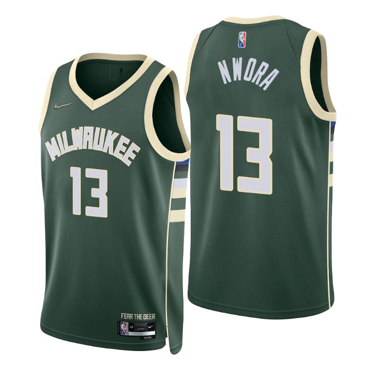 Milwaukee Bucks Jordan Nwora 75th Anniversary Diamond Jersey Icon Edition