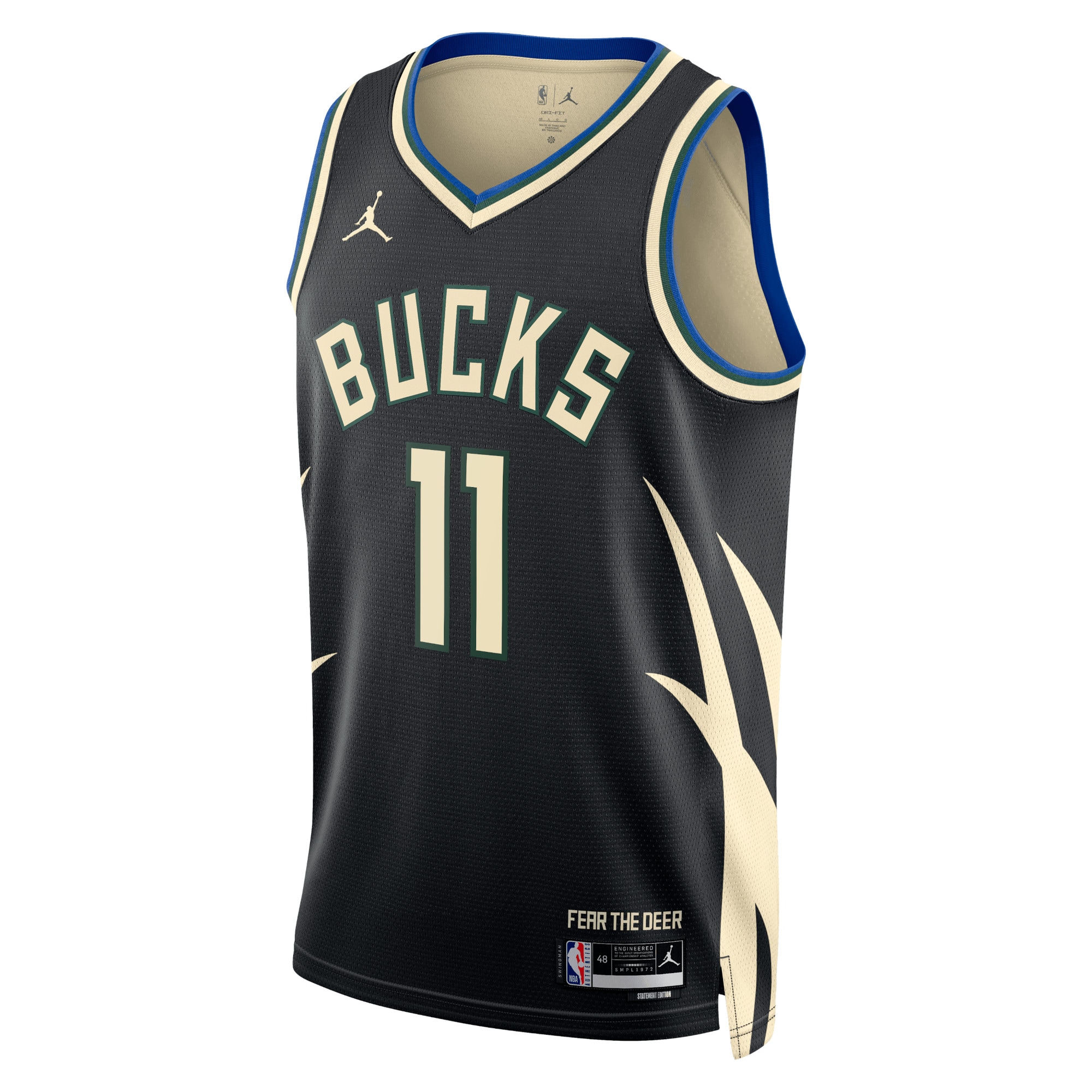 Milwaukee Bucks Jordan Statement Edition Swingman Jersey - Black - Brook Lopez - Unisex - JS462 