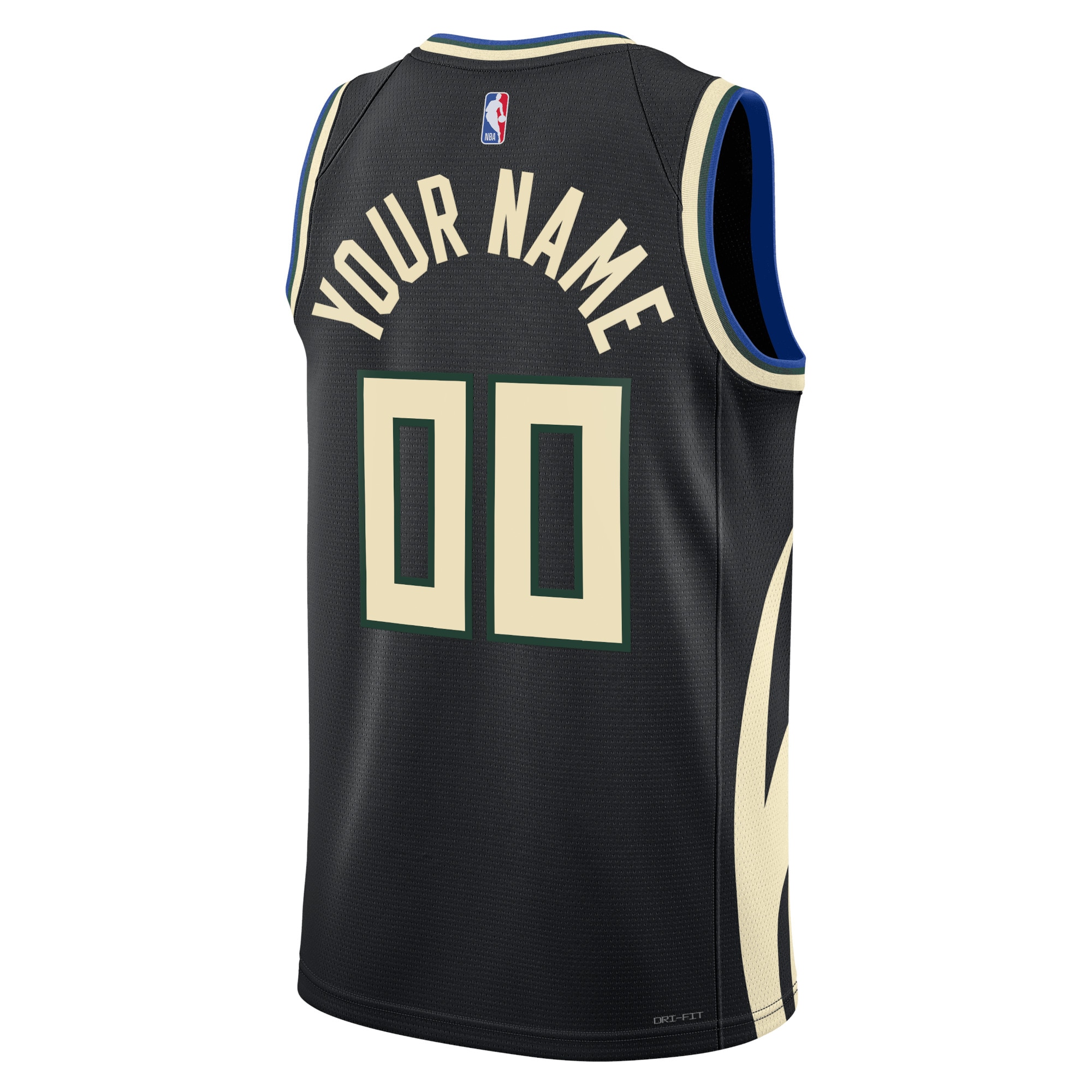Alternative view of Milwaukee Bucks Jordan Statement Swingman Jersey - Custom - Unisex - JS272 