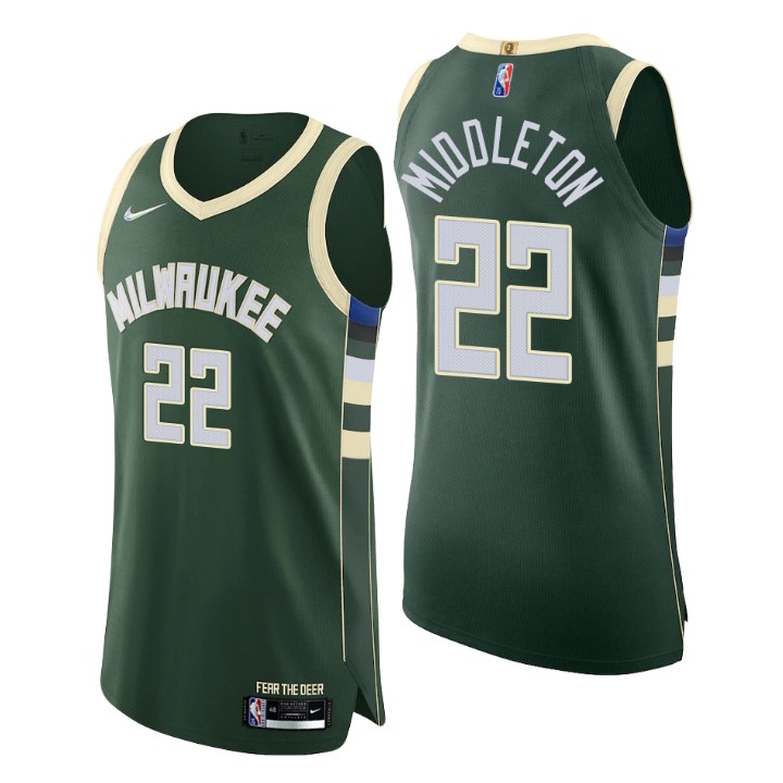 Milwaukee Bucks Khris Middleton 75th Anniversary Authentic Jersey Icon
