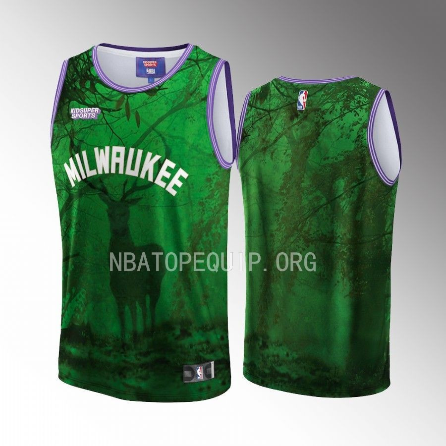 Milwaukee Bucks NBA & KidSuper Studios Unisex Hometown Jersey - JS914 