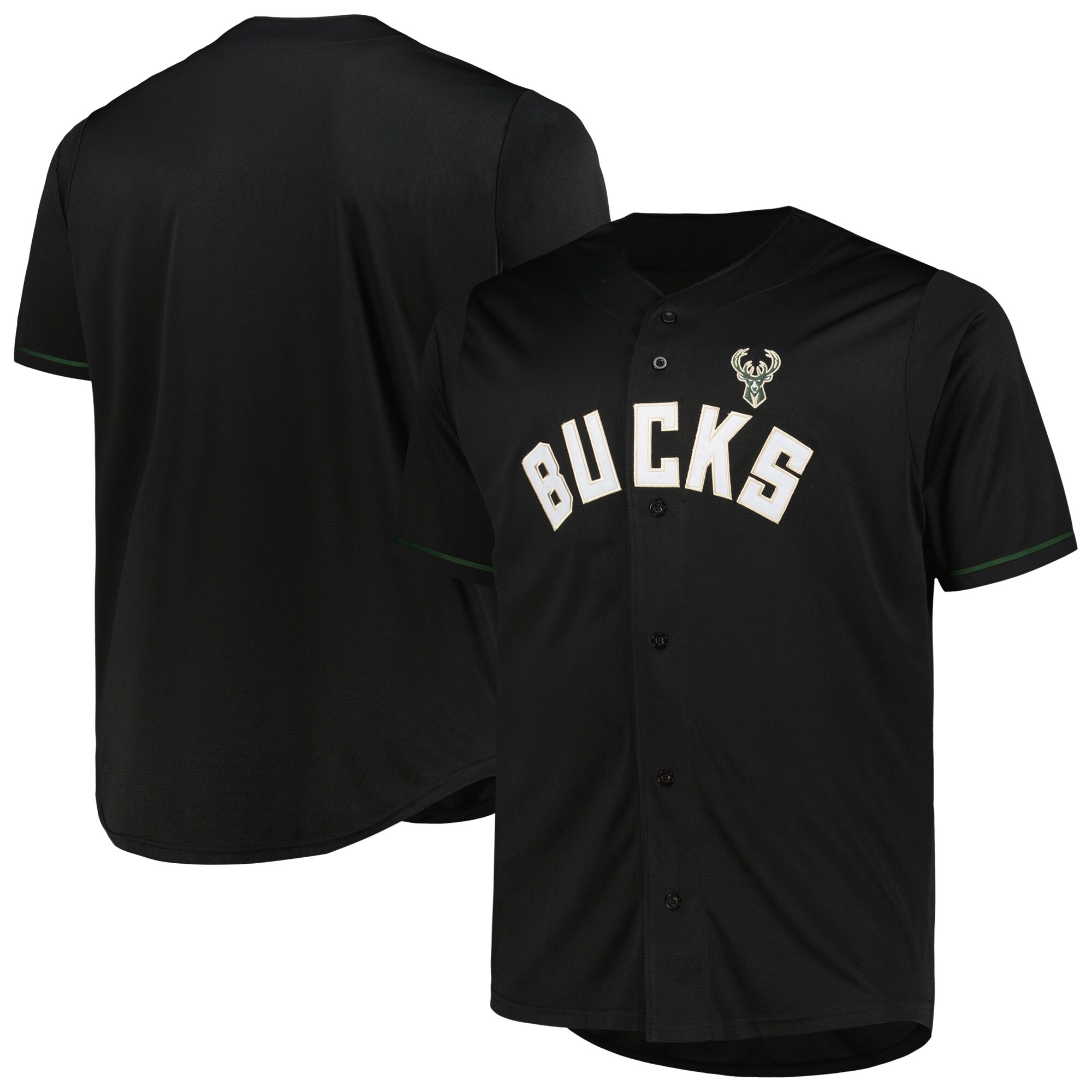 Milwaukee Bucks Profile Big & Tall Pop Jersey – Black