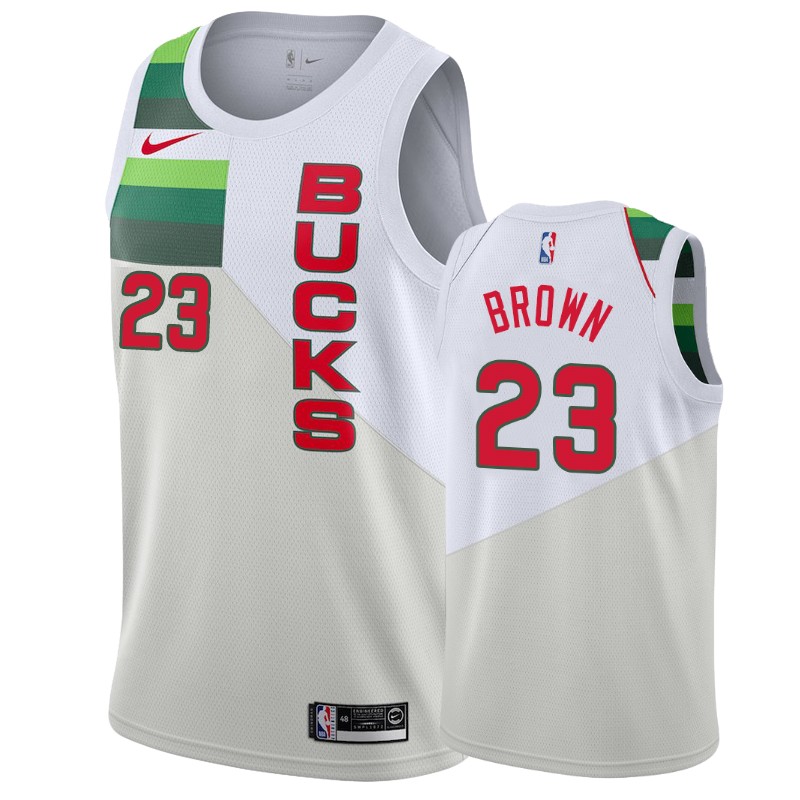 Milwaukee Bucks Sterling Brown #23 White 2018-19 Earned Jersey