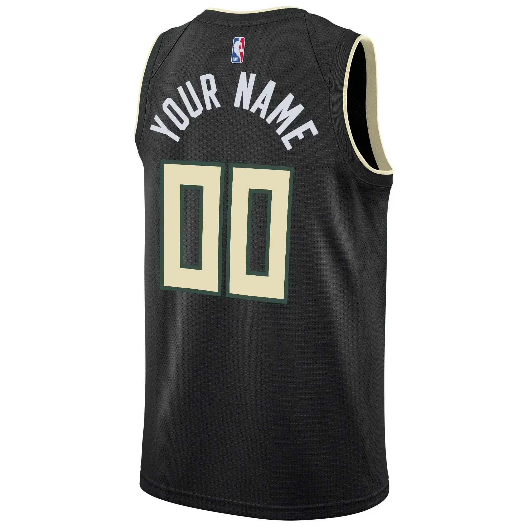 Milwaukee Bucks Swingman Custom Jersey - Statement Edition - Black - JS946 