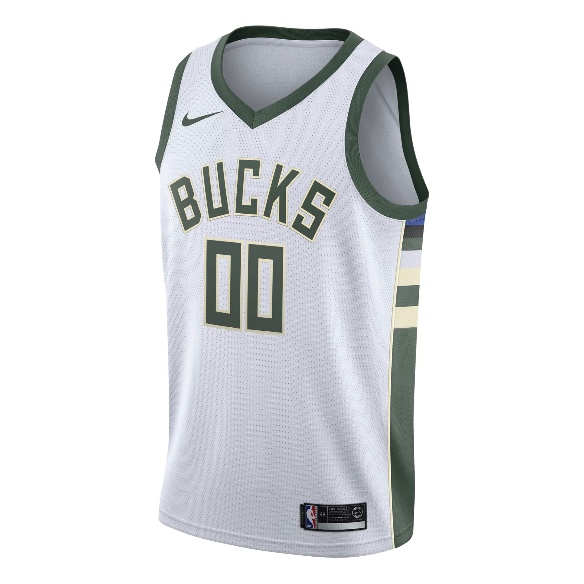 Alternative view of Milwaukee Bucks Swingman Custom Jersey White - Association Edition