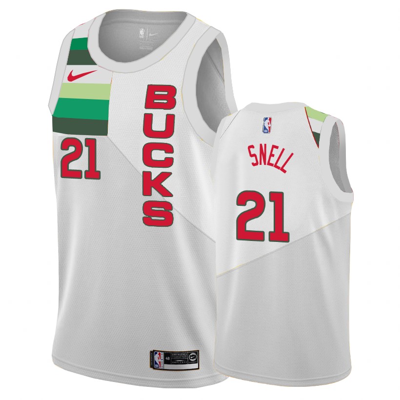 Milwaukee Bucks Tony Snell White Earned Edition Jersey