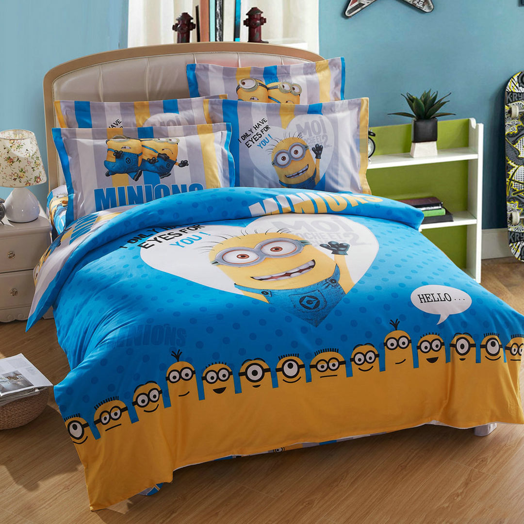 Minion Bed Set Queen King Twin Size - Custom Bedding Set