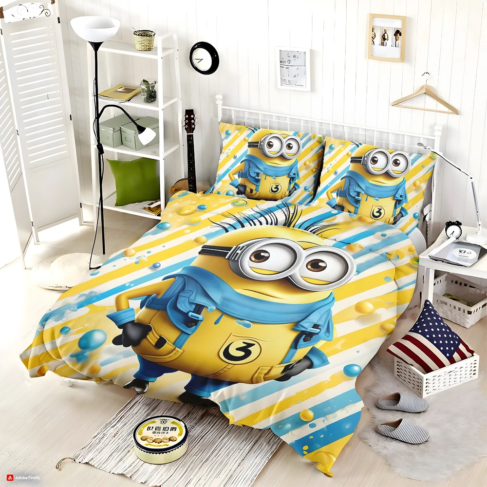 Alternative view of Minion Bed Sheets Set - Custom Bedding Set