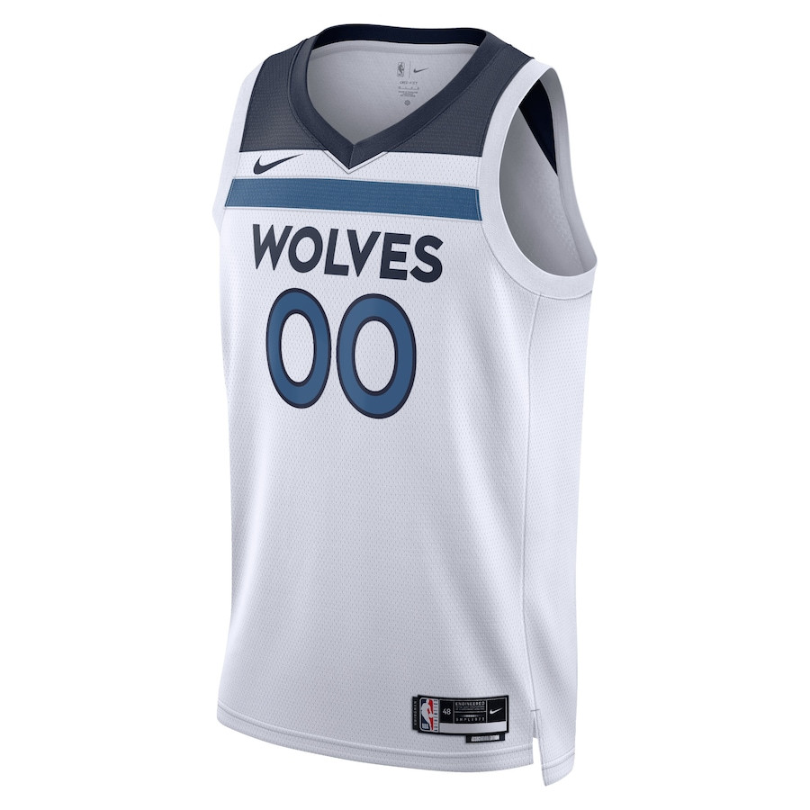 Alternative view of Minnesota Timberwolves 2023/24 Association Swingman Custom Men Jersey - White - JS729 