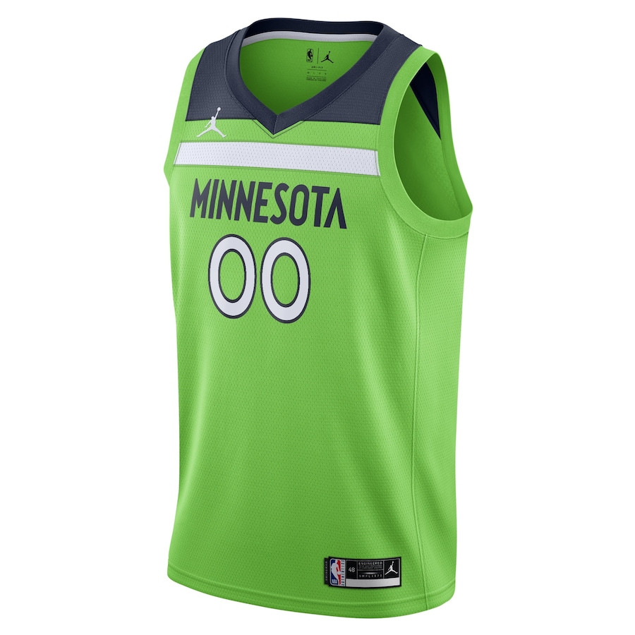 Alternative view of Minnesota Timberwolves 2023/24 Statement Swingman Custom Men Jersey - Green - JS386 
