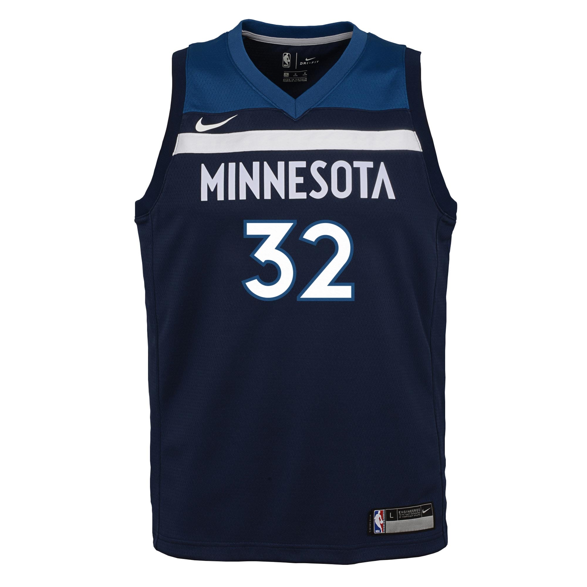 Minnesota Timberwolves Icon Edition Swingman Jersey - Navy - Karl-Anthony Towns - Youth - JS963 
