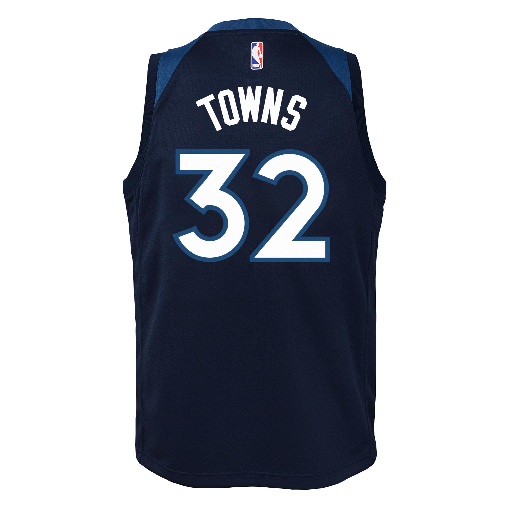 Alternative view of Minnesota Timberwolves Icon Edition Swingman Jersey - Navy - Karl-Anthony Towns - Youth - JS963 