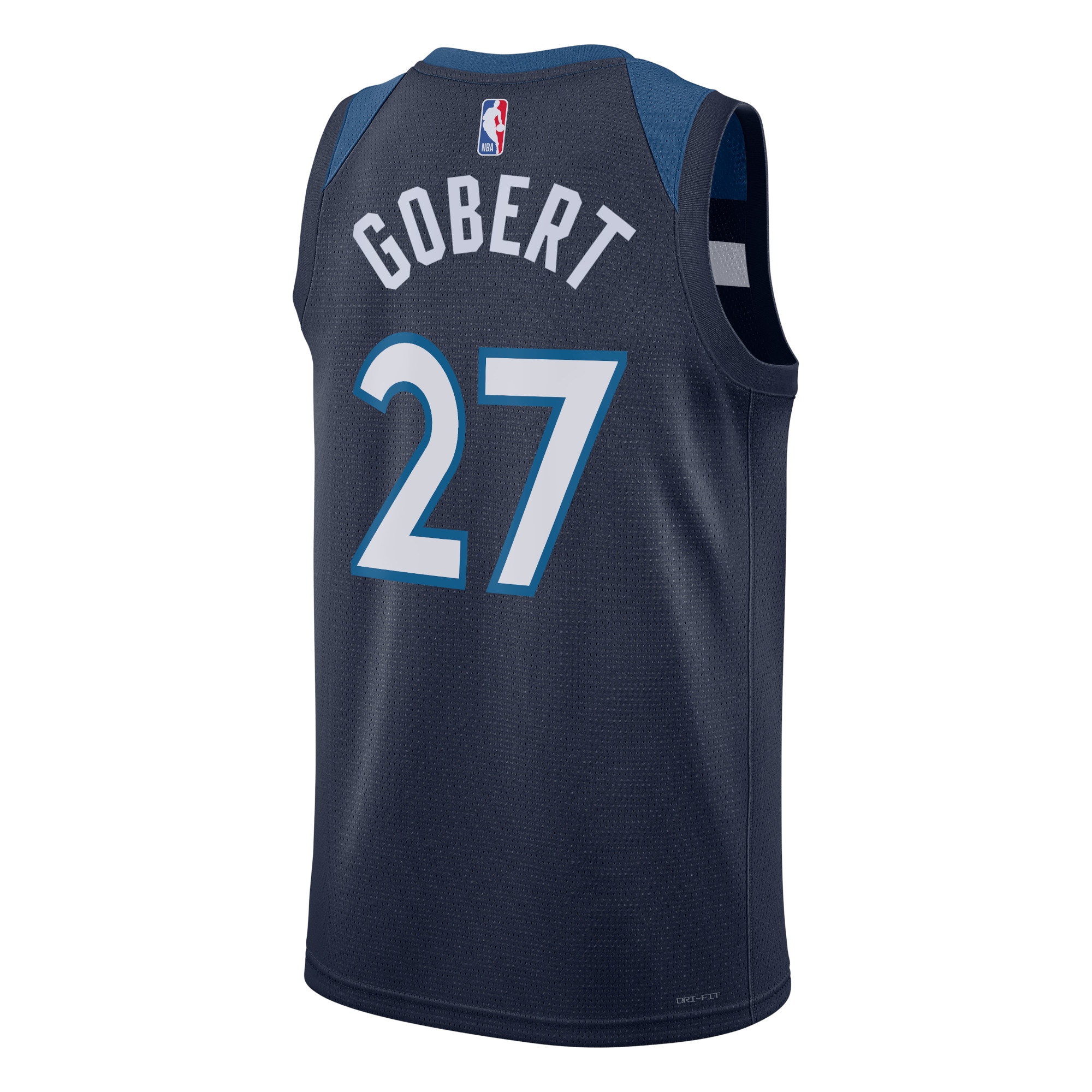 Alternative view of Minnesota Timberwolves Icon Edition Swingman Jersey - Navy - Rudy Gobert - Unisex - JS409 