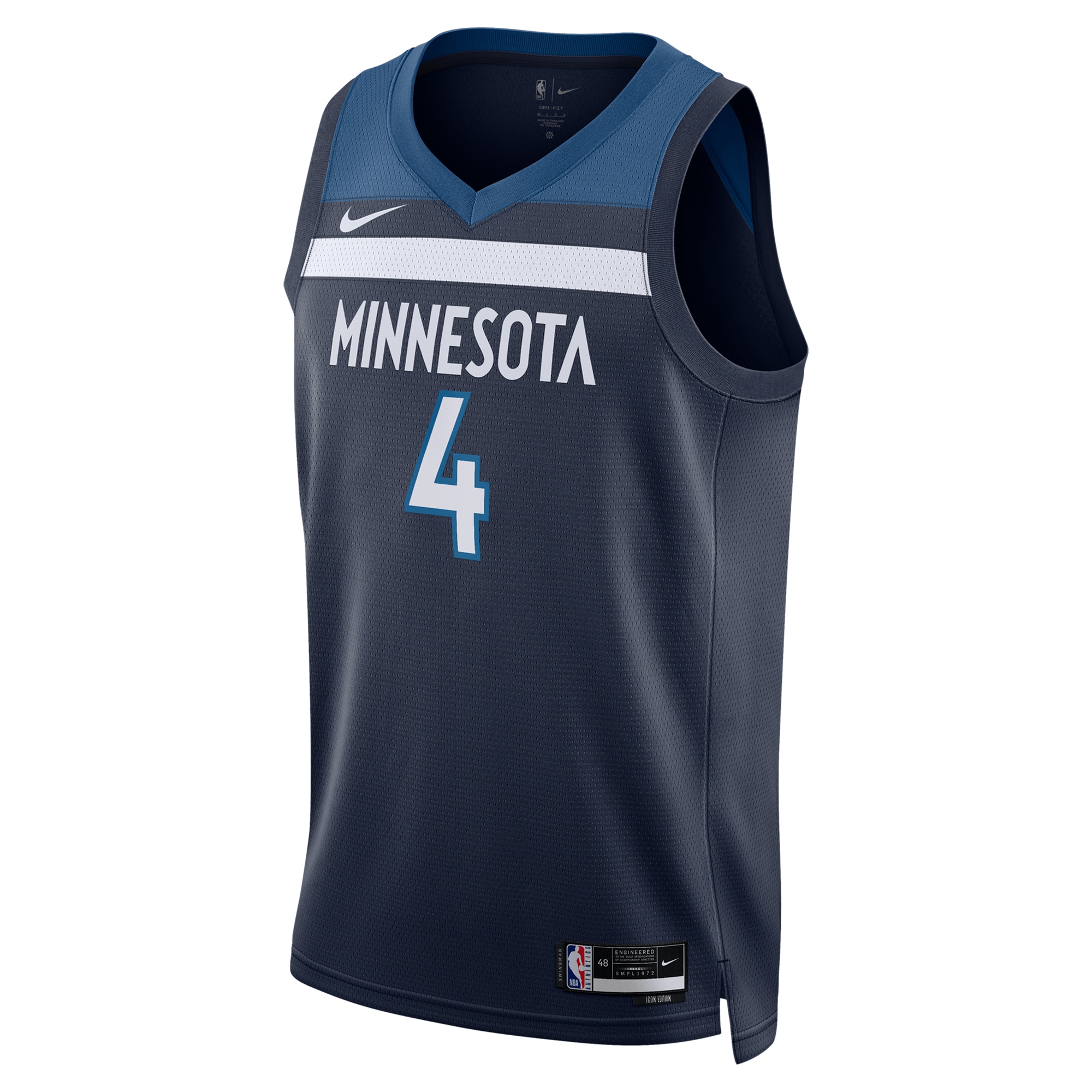 Alternative view of Minnesota Timberwolves Icon Swingman Jersey - Navy - Rob Dillingham - Unisex - JS544 