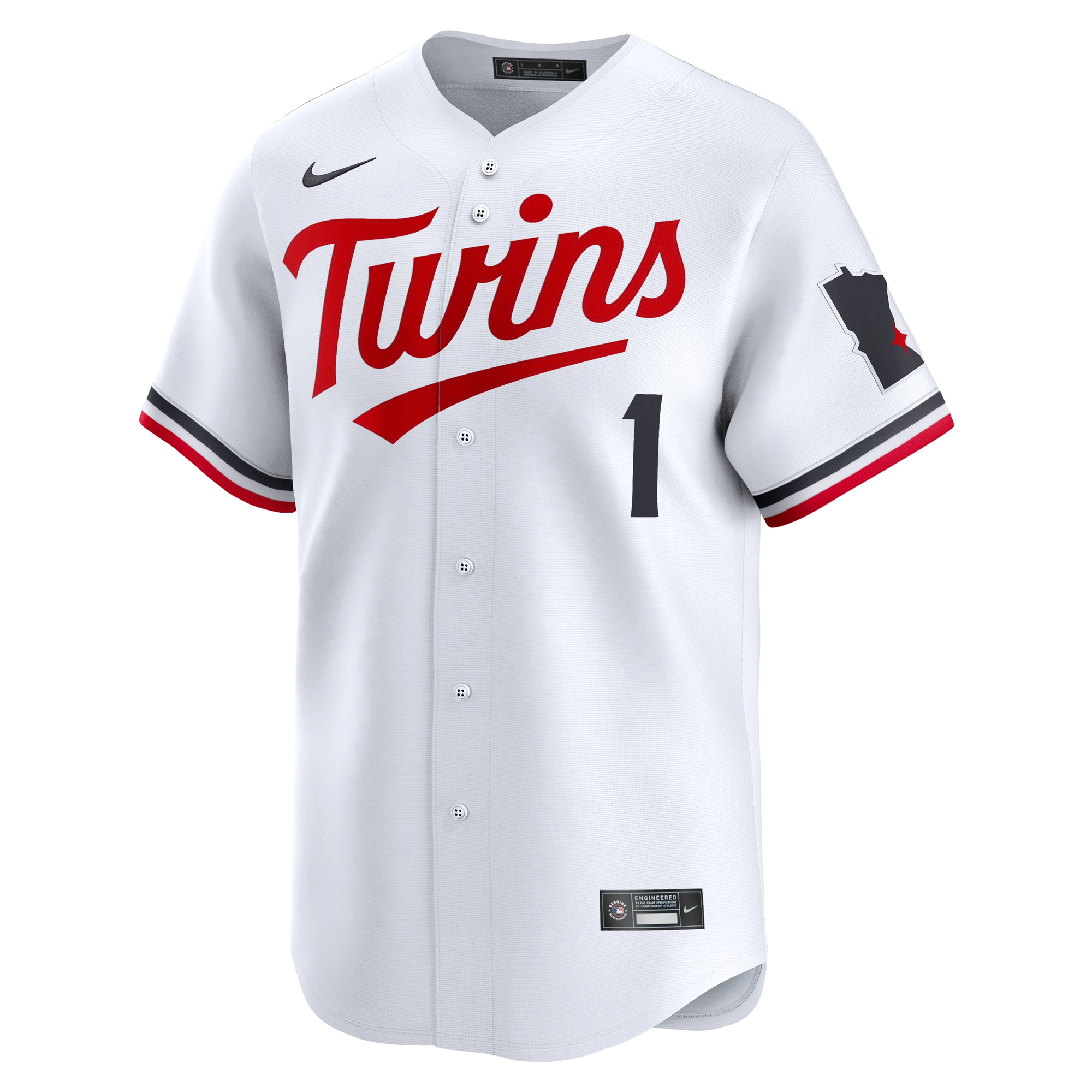 Alternative view of Minnesota Twins #1 Dad Home Limited Jersey - White