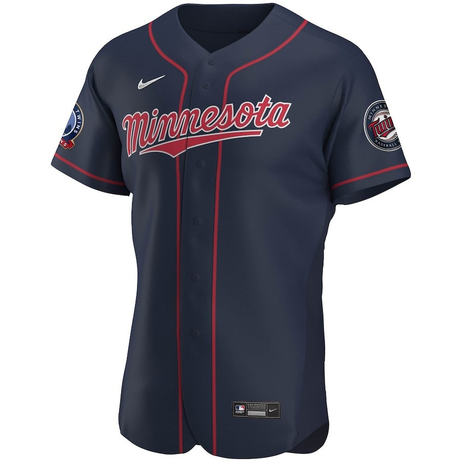 Alternative view of Minnesota Twins 60th Season Alternate Team Elite Jersey - Navy 