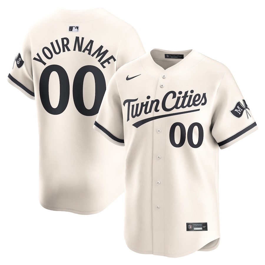 Minnesota Twins Alternate Limited Custom Men Jersey - Cream 