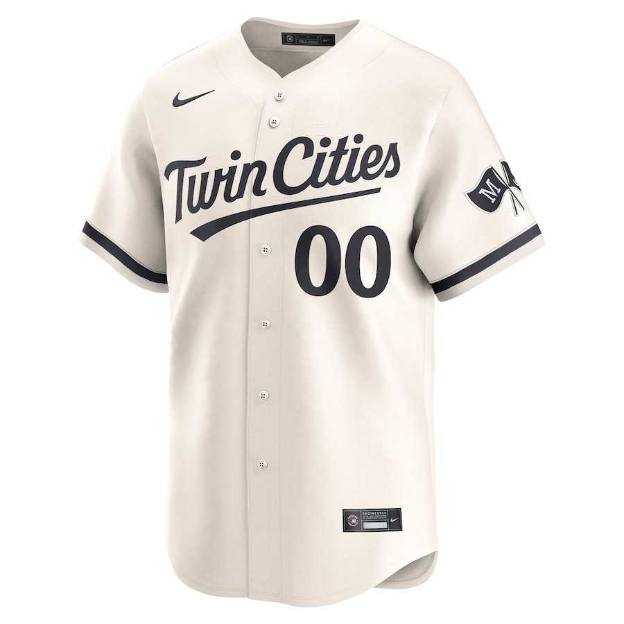 Alternative view of Minnesota Twins Alternate Limited Custom Men Jersey - Cream 