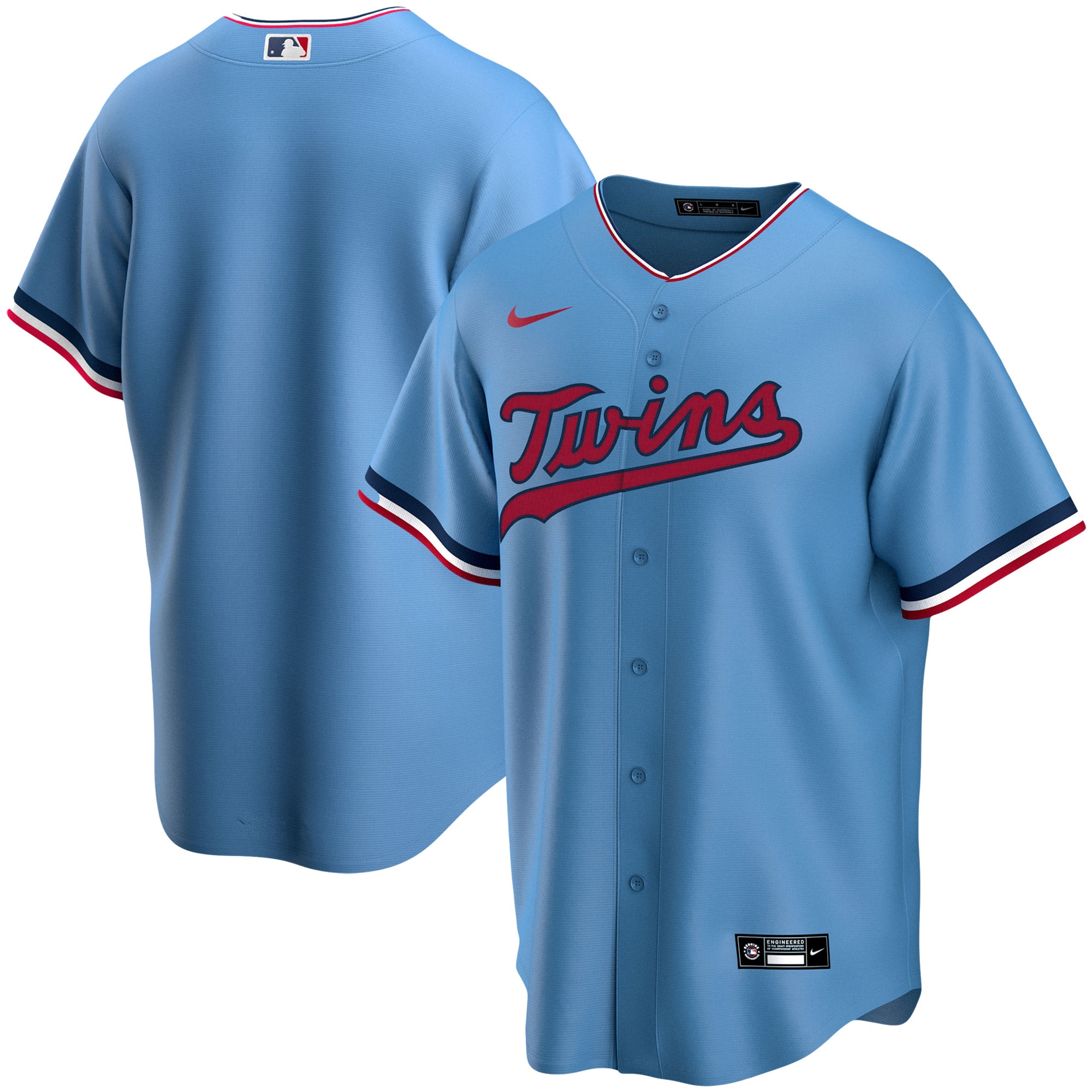 Minnesota Twins Alternate Replica Team Jersey - Light Blue