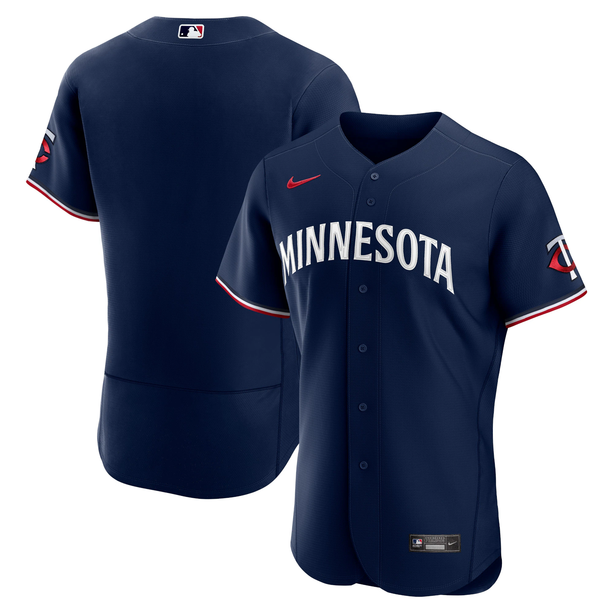 Alternative view of Minnesota Twins Road Alternate 2023 Authentic Team Jersey - Navy