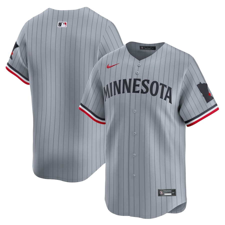 Minnesota Twins Road Limited Men Jersey - Gray 