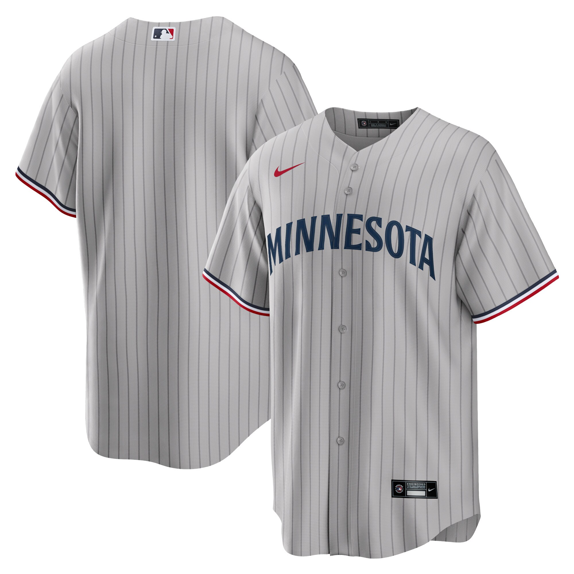 Minnesota Twins Road Replica Team Jersey - Gray