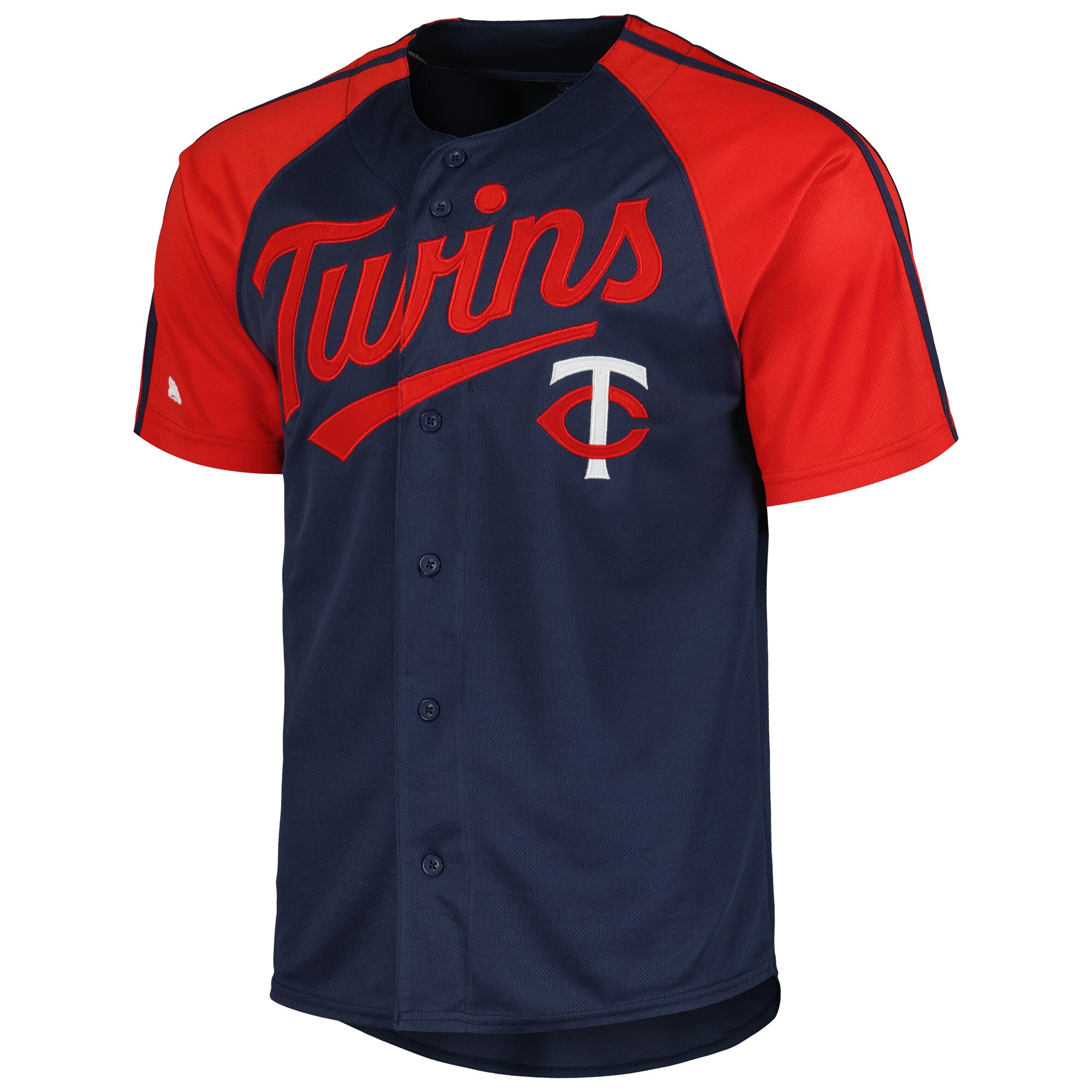 Alternative view of Minnesota Twins Stitches Team Raglan Jersey - Navy