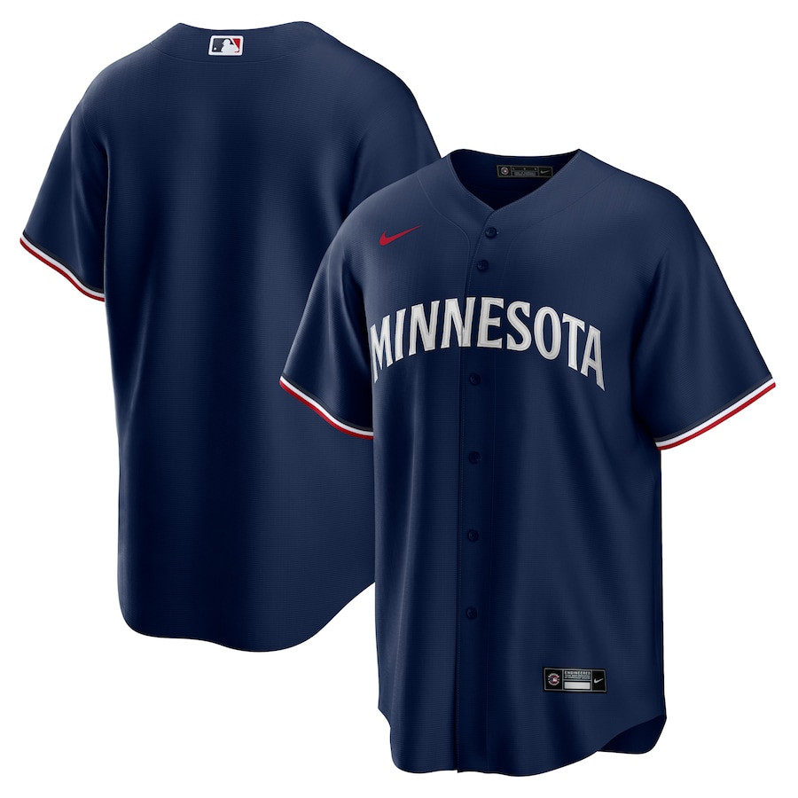 Minnesota Twins Team Logo Alternate Men Jersey - Navy 