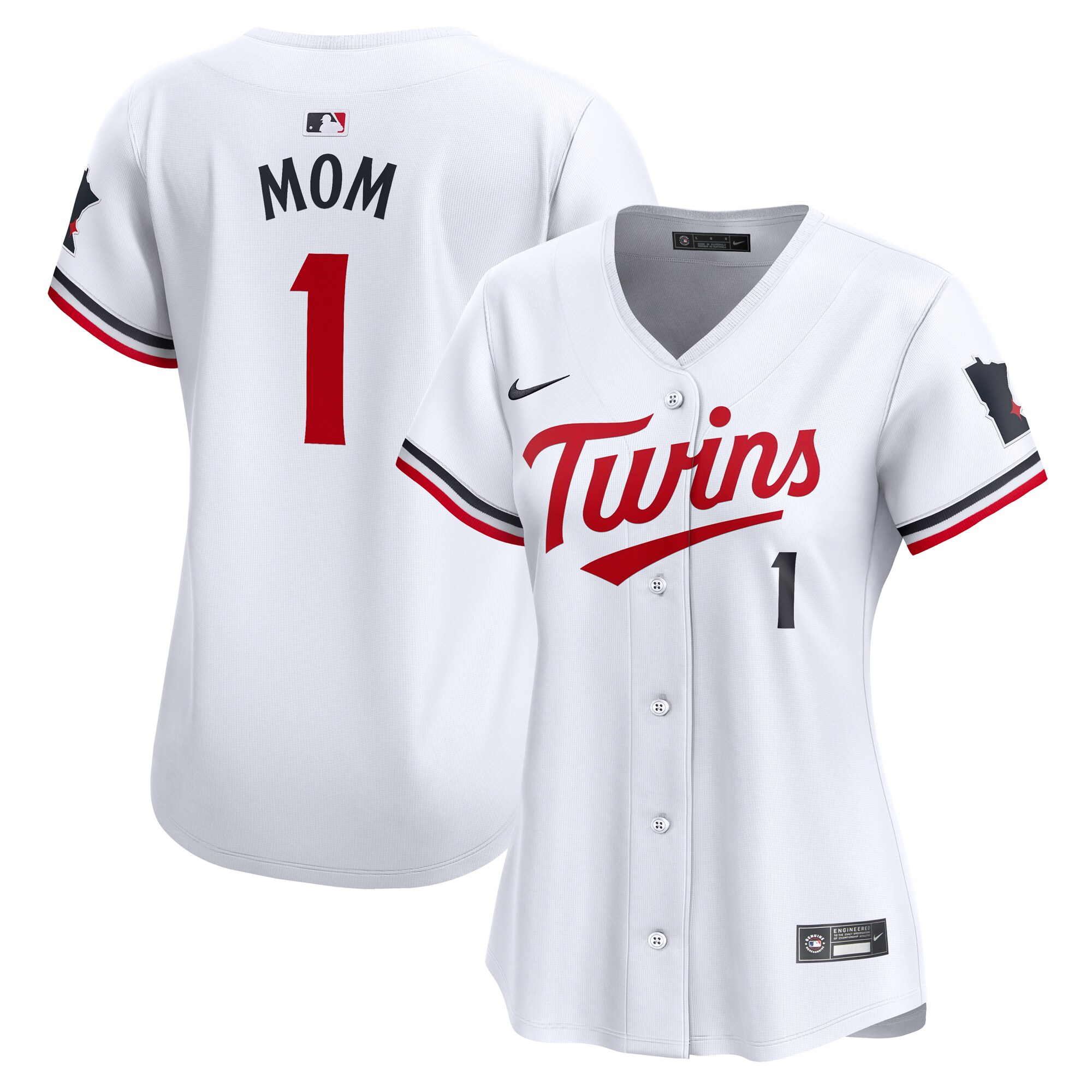 Minnesota Twins Women's #1 Mom Home Limited Jersey - White