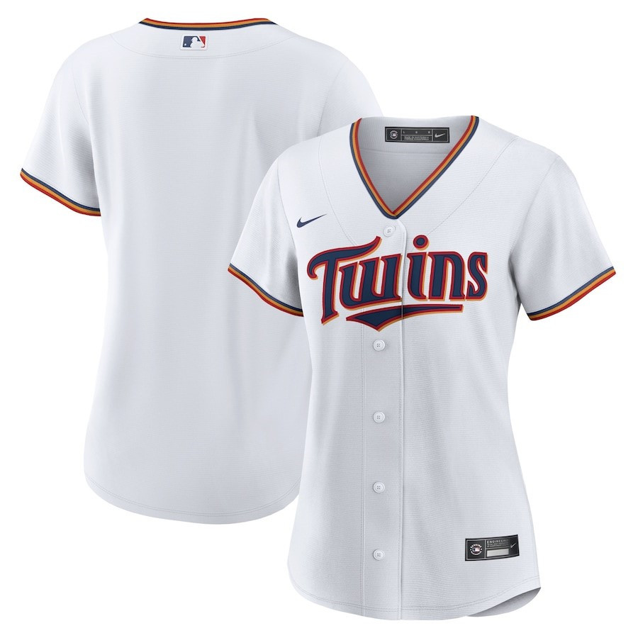Minnesota Twins Women's Home Blank Jersey - White 