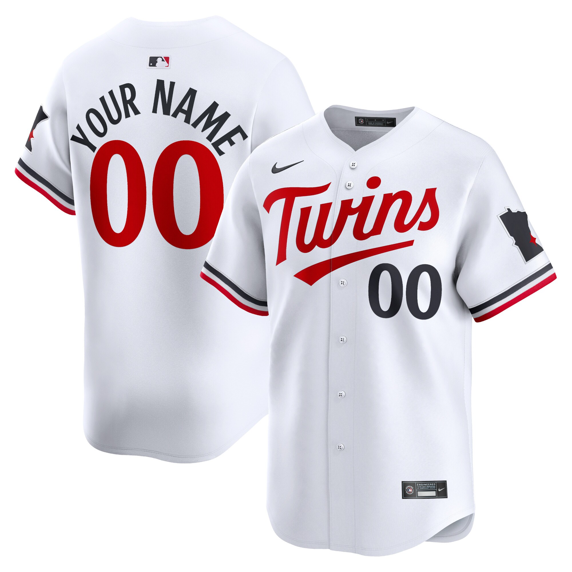 Minnesota Twins Youth Home Limited Custom Jersey - White