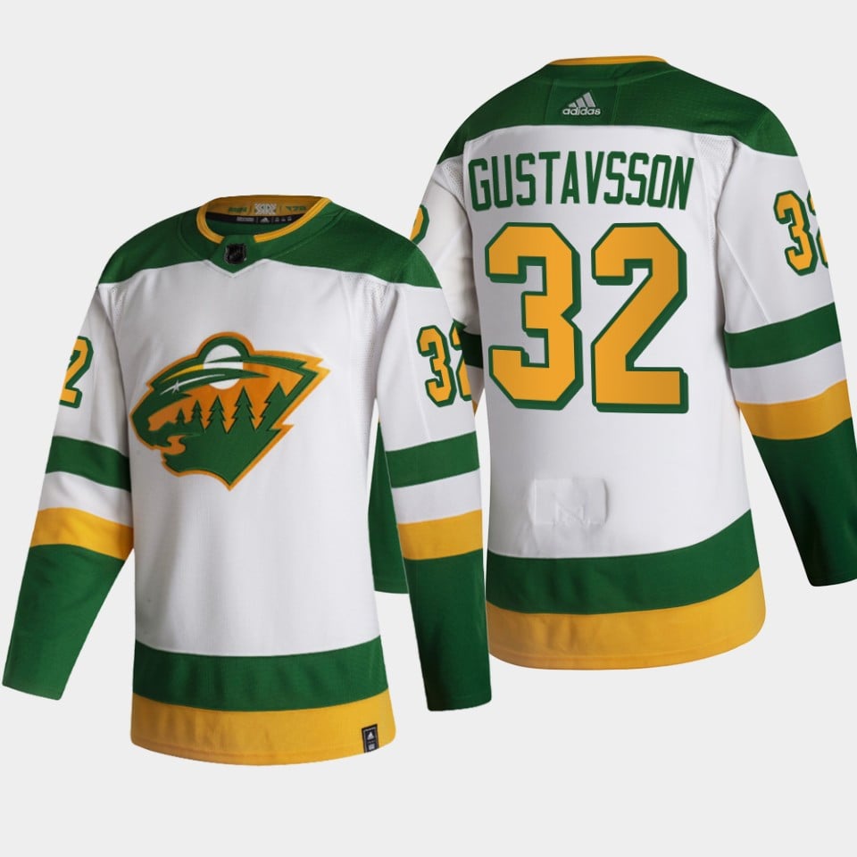 Minnesota Wild Filip Gustavsson 32 Reverse Retro White 2022 Jersey - JS493 